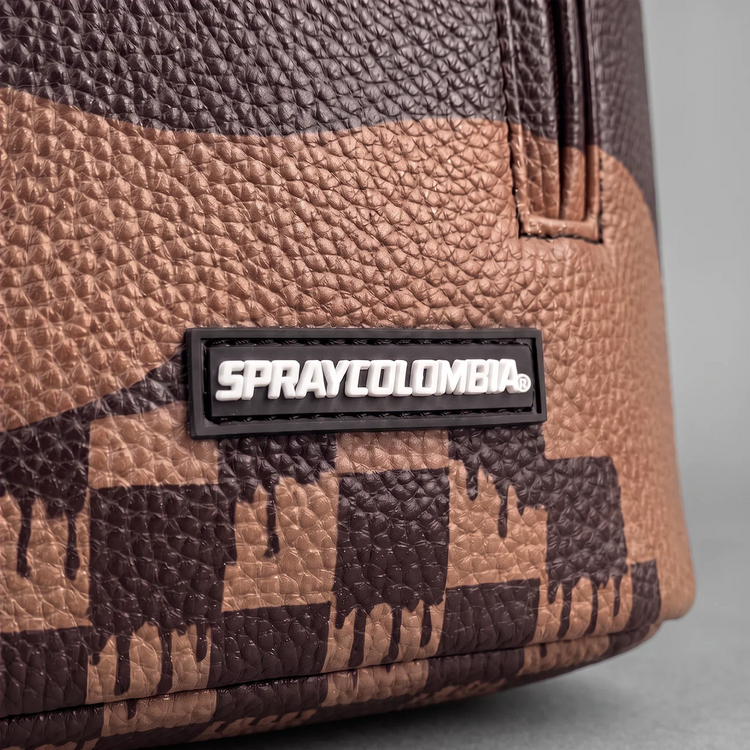 DARK BROWN CHECKERED BACKPACK