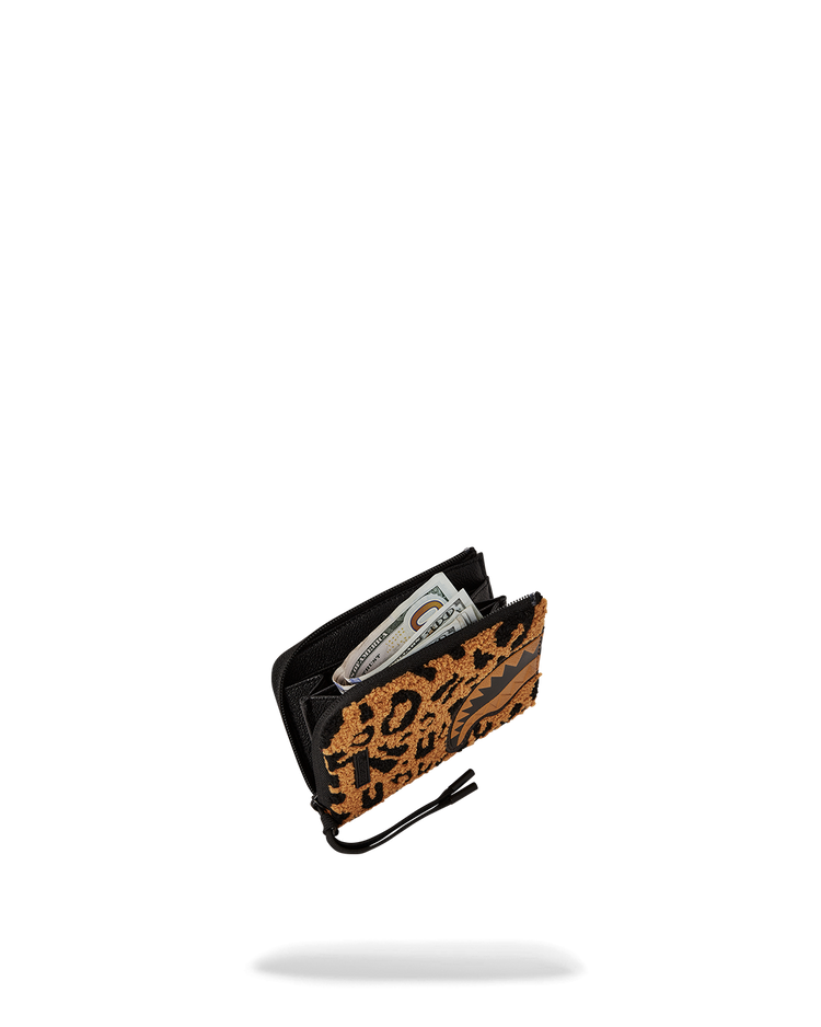 CHEETAH CHENILLE WALLET