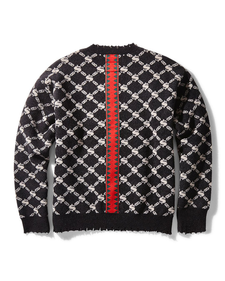 SG LOGO CREW NK PULLOVER SWEATER BLACK