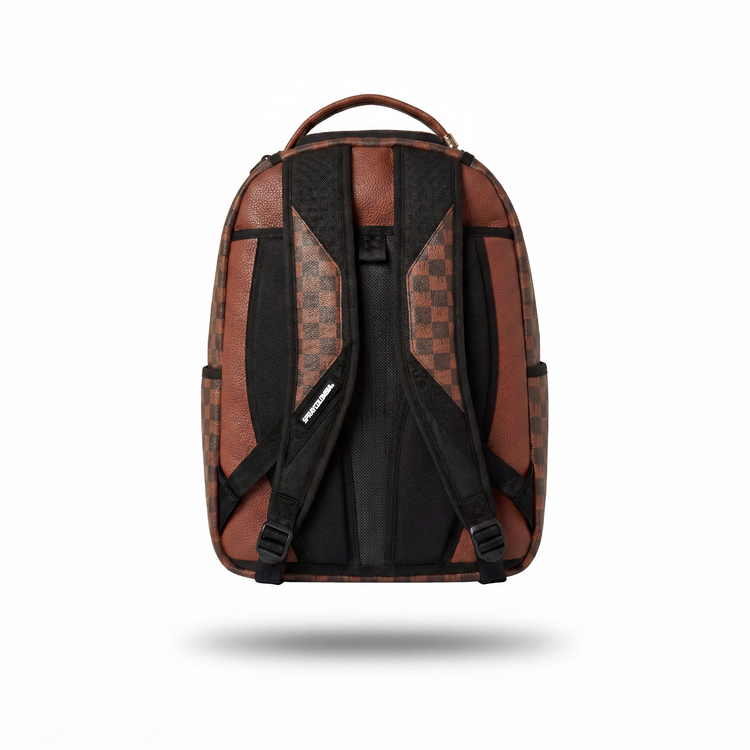 BROWN CHECKERED EYE BACKPACK