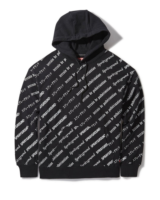 SG LOGO REPEAT HOODIE BLACK