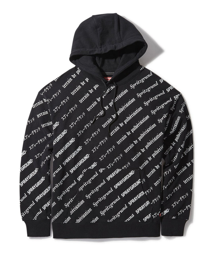 SG LOGO REPEAT HOODIE BLACK