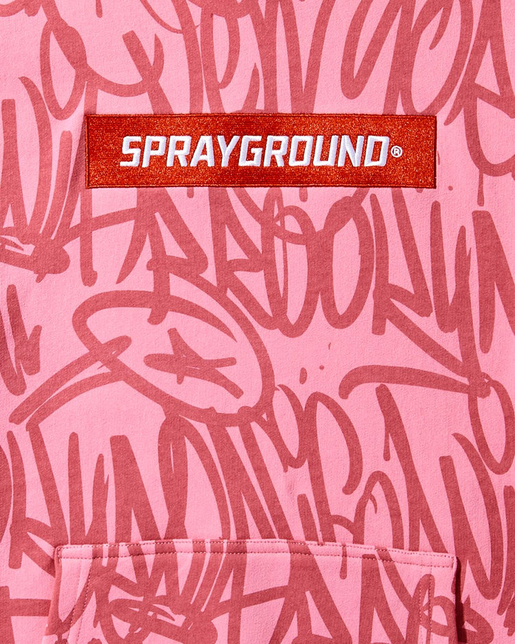 GRAFFITI HOODIE PINK